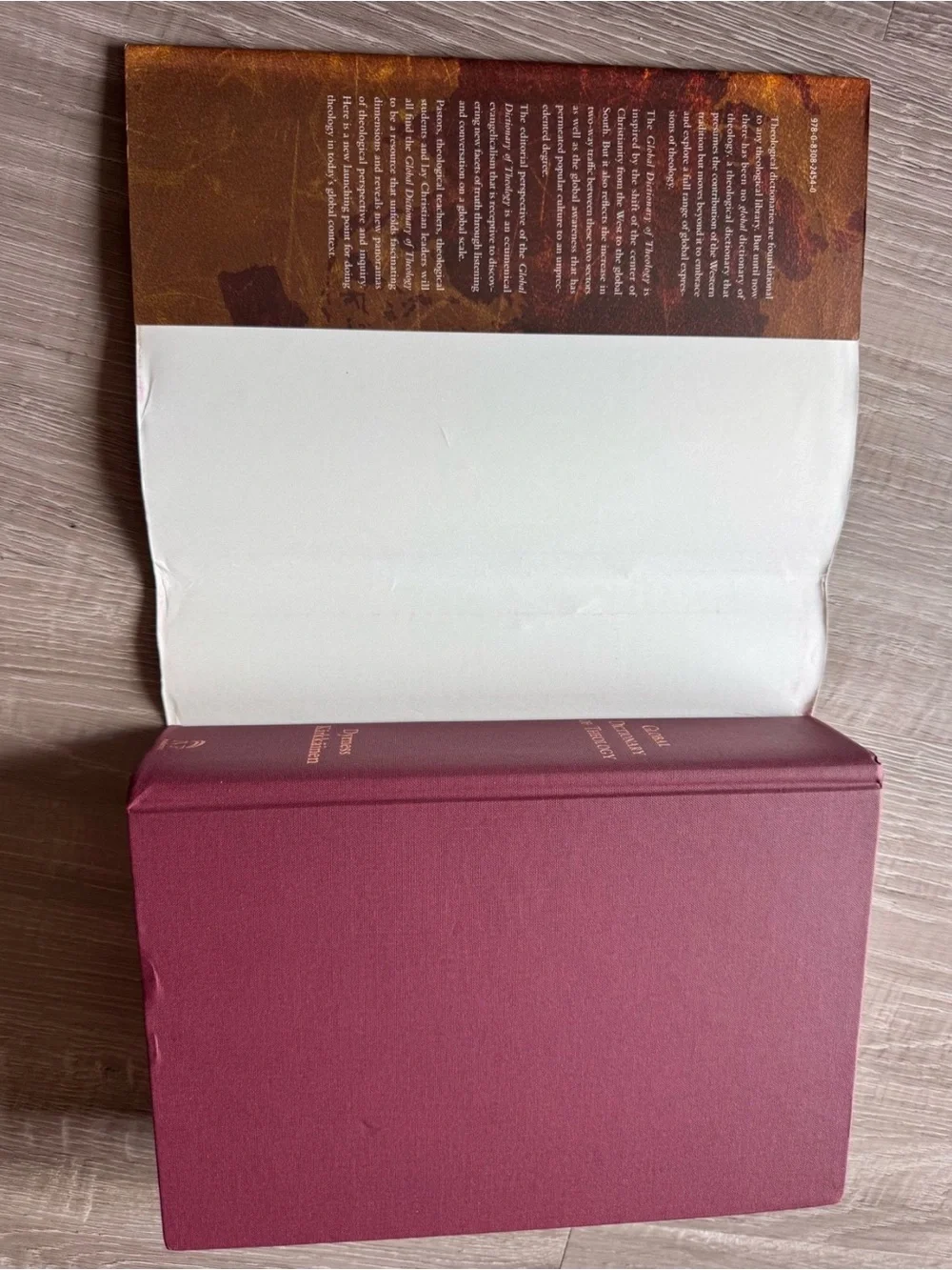 Hardcover World Map Accent Book - Brown and Gold